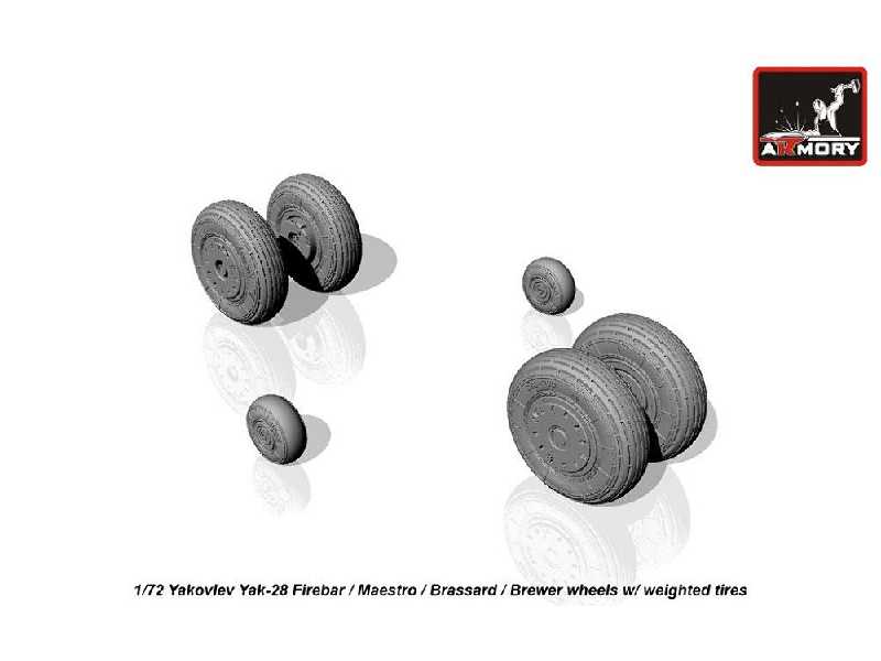 Yak-28 Wheels W/ Weighted Tires - zdjęcie 1 Yak-28 Wheels W/ Weighted Tires - zdjęcie 1