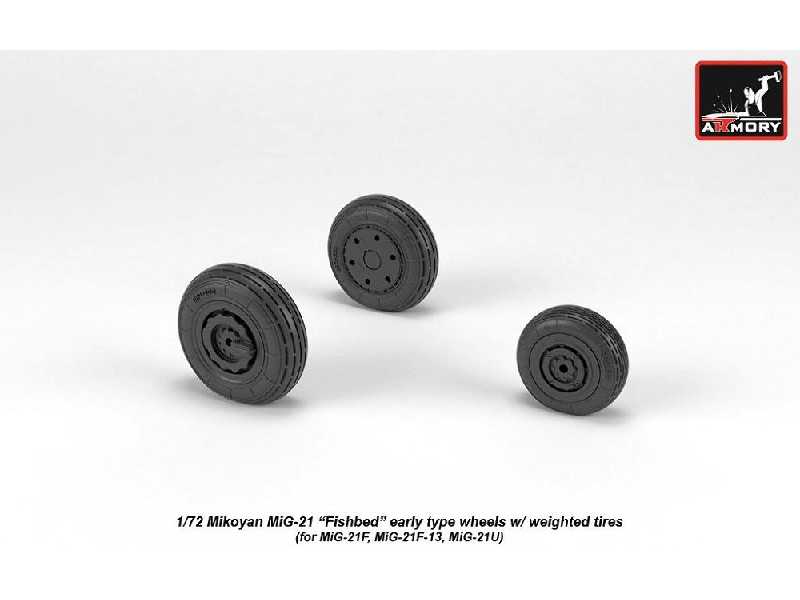 Mikoyan Mig-21 Fishbed Wheels W/ Weighted Tires, Early - zdjęcie 1