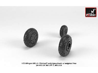 Mikoyan Mig-21 Fishbed Wheels W/ Weighted Tires, Early - zdjęcie 4