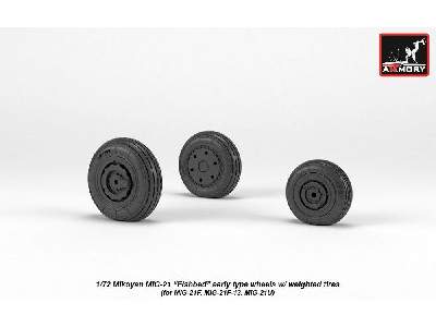 Mikoyan Mig-21 Fishbed Wheels W/ Weighted Tires, Early - zdjęcie 5