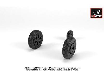 Mikoyan Mig-21 Fishbed Wheels W/ Weighted Tires, Mid - zdjęcie 4