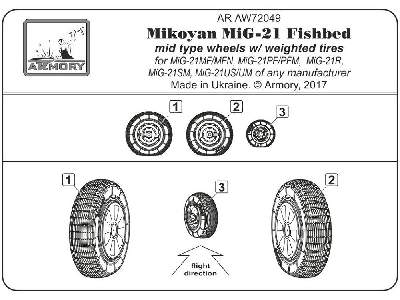 Mikoyan Mig-21 Fishbed Wheels W/ Weighted Tires, Mid - zdjęcie 6