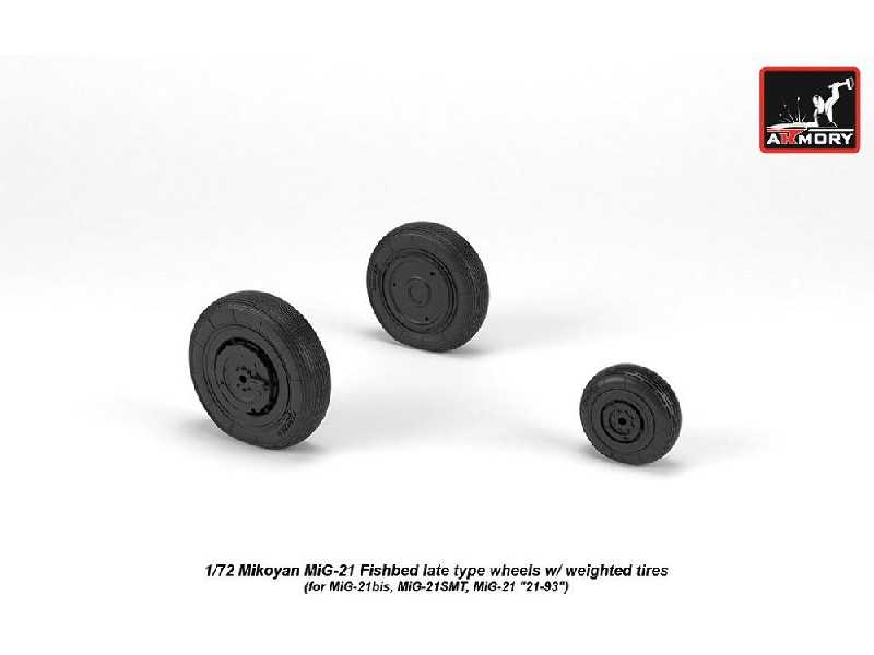 Mikoyan Mig-21 Fishbed Wheels W/ Weighted Tires, Late - zdjęcie 1