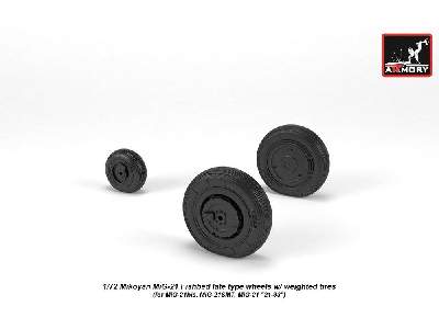 Mikoyan Mig-21 Fishbed Wheels W/ Weighted Tires, Late - zdjęcie 3