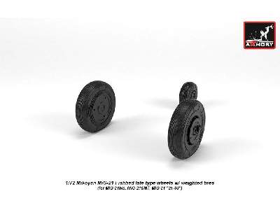 Mikoyan Mig-21 Fishbed Wheels W/ Weighted Tires, Late - zdjęcie 4
