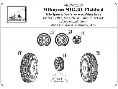 Mikoyan Mig-21 Fishbed Wheels W/ Weighted Tires, Late - zdjęcie 6