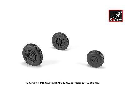 Mikoyan Mig-15bis Fagot (Late) / Mig-17 Fresco Wheels W/ Weighted Tires - zdjęcie 1