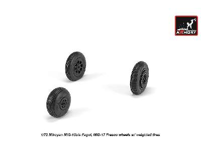 Mikoyan Mig-15bis Fagot (Late) / Mig-17 Fresco Wheels W/ Weighted Tires - zdjęcie 2