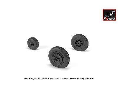 Mikoyan Mig-15bis Fagot (Late) / Mig-17 Fresco Wheels W/ Weighted Tires - zdjęcie 3