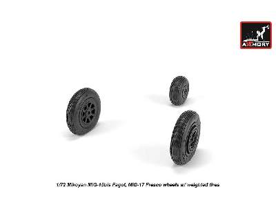 Mikoyan Mig-15bis Fagot (Late) / Mig-17 Fresco Wheels W/ Weighted Tires - zdjęcie 4