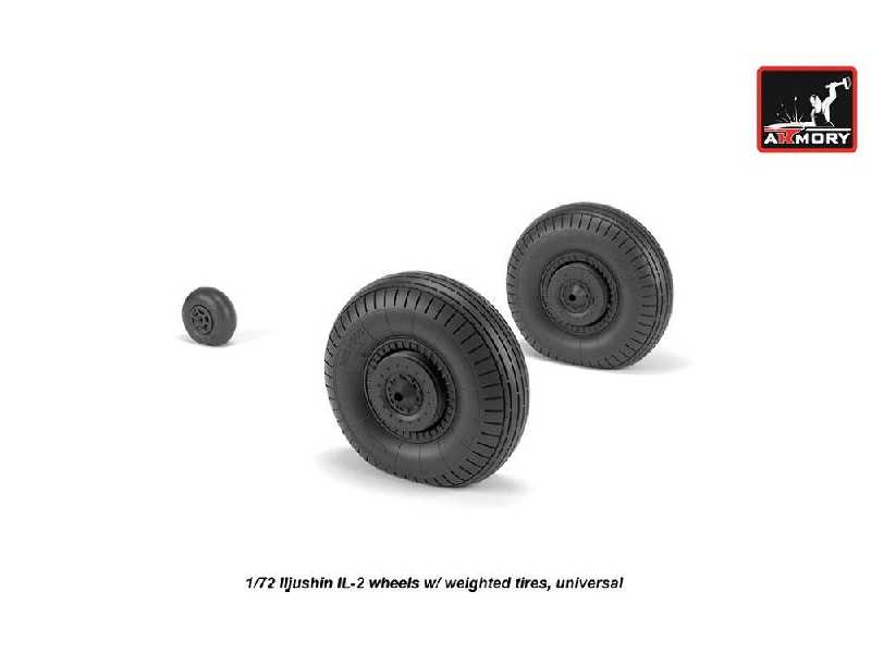 Iljushin Il-2 Bark (Early) Wheels W/ Weighted Tires - zdjęcie 1 Iljushin Il-2 Bark (Early) Wheels W/ Weighted Tires - zdjęcie 1