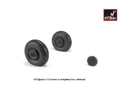 Iljushin Il-2 Bark (Early) Wheels W/ Weighted Tires - zdjęcie 3