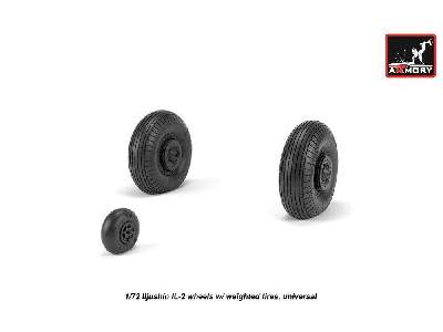 Iljushin Il-2 Bark (Early) Wheels W/ Weighted Tires - zdjęcie 4