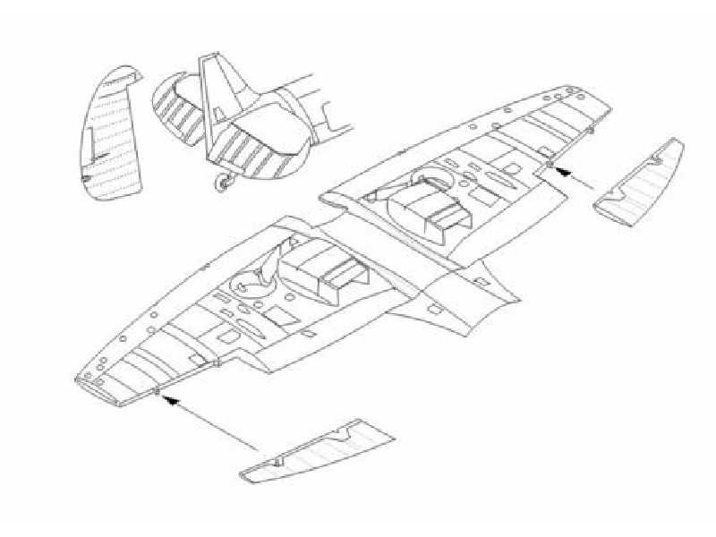 Spitfire Mk.Vb - Control Surfaces set for TAM - zdjęcie 1