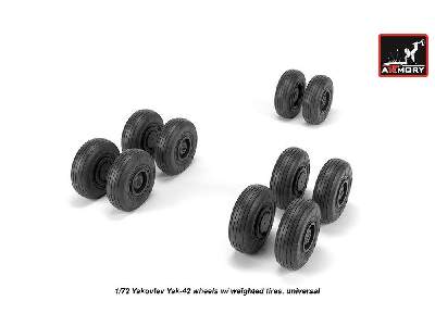 Yakovlev Yak-42 Wheels W/ Weighted Tires - zdjęcie 2