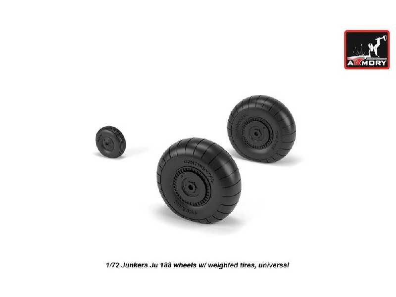 Junkers Ju 188 Wheels W/ Weighted Tires - zdjęcie 1 Junkers Ju 188 Wheels W/ Weighted Tires - zdjęcie 1
