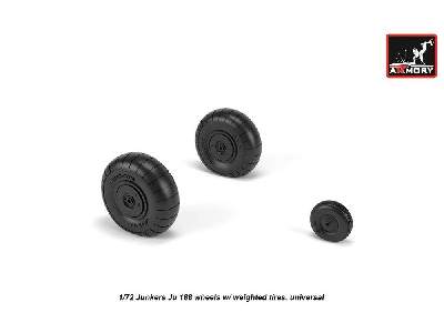 Junkers Ju 188 Wheels W/ Weighted Tires - zdjęcie 3