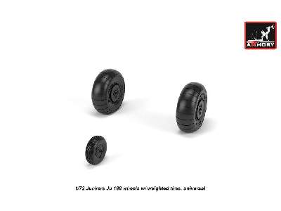 Junkers Ju 188 Wheels W/ Weighted Tires - zdjęcie 4