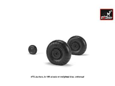 Junkers Ju 188 Wheels W/ Weighted Tires - zdjęcie 5