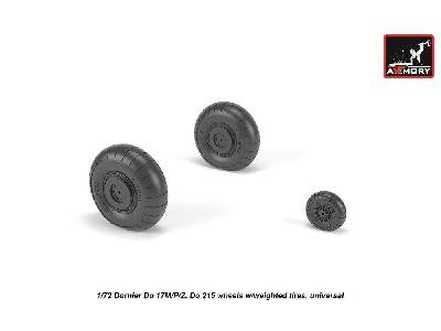 Dornier Do 17m/P/Z, Do 215 Wheels W/Weighted Tires - zdjęcie 3