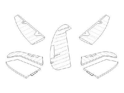 Spitfire Mk.I - Control surfaces set for Tamiya - zdjęcie 1