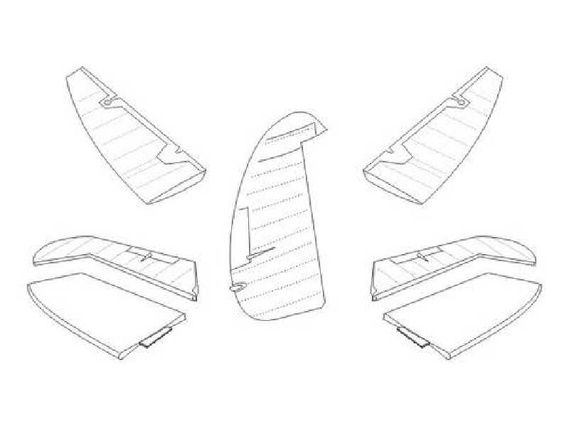 Spitfire Mk.I - Control surfaces set for Tamiya - zdjęcie 1