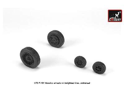 F-101 Voodoo Wheels W/ Optional Nose Wheels & Weighted Tires - zdjęcie 1