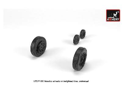 F-101 Voodoo Wheels W/ Optional Nose Wheels & Weighted Tires - zdjęcie 2