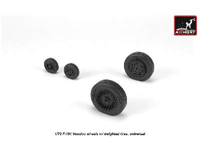 F-101 Voodoo Wheels W/ Optional Nose Wheels & Weighted Tires - zdjęcie 3