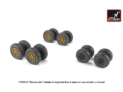 B-36 Peacemaker Wheels W/ Weighted Tires & Optional Nose Wheels - zdjęcie 1