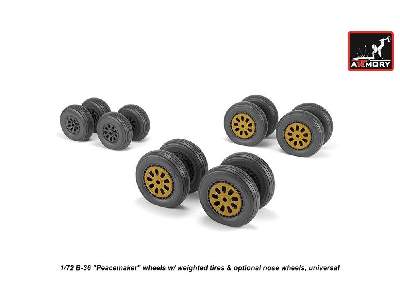 B-36 Peacemaker Wheels W/ Weighted Tires & Optional Nose Wheels - zdjęcie 3
