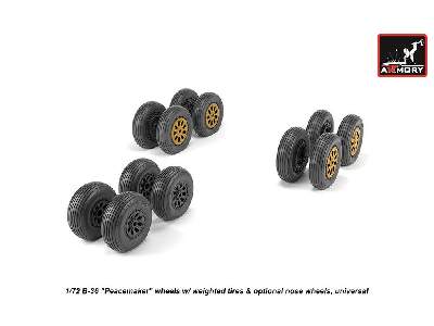 B-36 Peacemaker Wheels W/ Weighted Tires & Optional Nose Wheels - zdjęcie 4