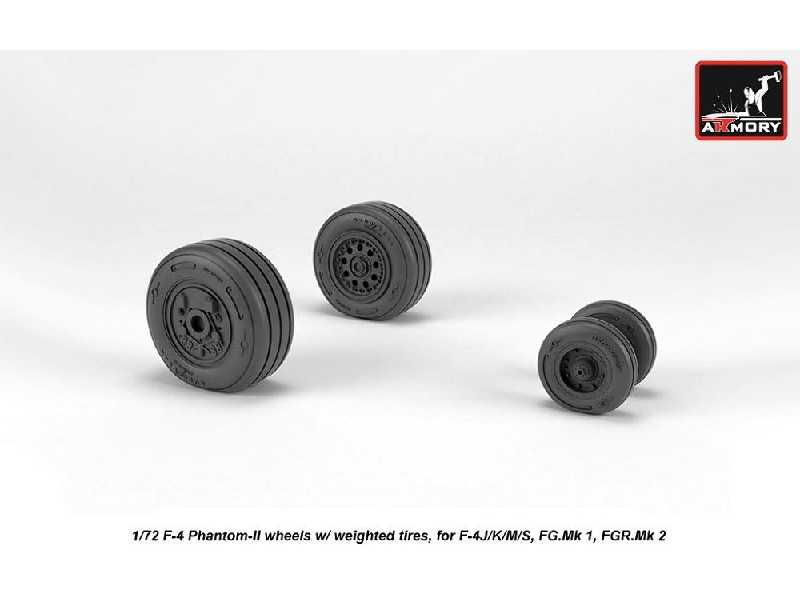 F-4 Phantom-ii Wheels W/ Weighted Tires, Late - zdjęcie 1 F-4 Phantom-ii Wheels W/ Weighted Tires, Late - zdjęcie 1