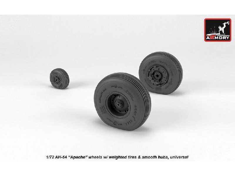 Ah-64 Apache Wheels W/ Weighted Tires, Smooth Hubs - zdjęcie 1 Ah-64 Apache Wheels W/ Weighted Tires, Smooth Hubs - zdjęcie 1