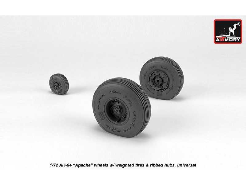 Ah-64 Apache Wheels W/ Weighted Tires, Spoked Hubs - zdjęcie 1 Ah-64 Apache Wheels W/ Weighted Tires, Spoked Hubs - zdjęcie 1