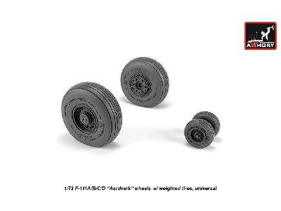 F-111 Aardvark Early Type Wheels W/ Weighted Tires - zdjęcie 1