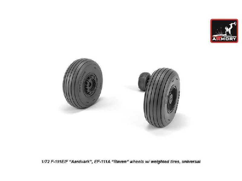 F-111 Aardvark Late Type Wheels W/ Weighted Tires - zdjęcie 1