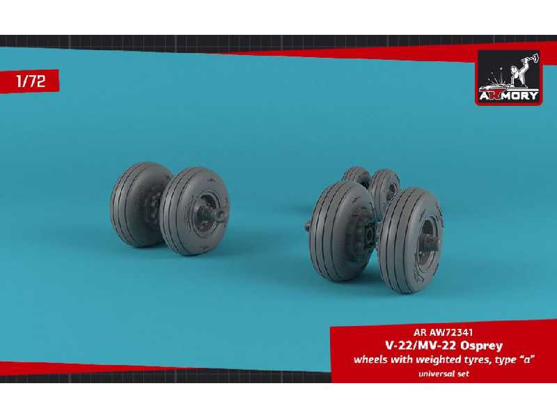Ov-22 Osprey Wheels W/ Weighted Tires Type A - zdjęcie 1 Ov-22 Osprey Wheels W/ Weighted Tires Type A - zdjęcie 1
