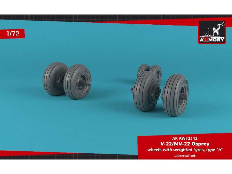 Ov-22 Osprey Wheels W/ Weighted Tires Type B - zdjęcie 1 Ov-22 Osprey Wheels W/ Weighted Tires Type B - zdjęcie 1