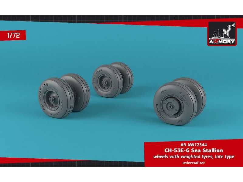 Ch-53 Sea Stallion Wheels W/ Weighted Tires, Late - zdjęcie 1 Ch-53 Sea Stallion Wheels W/ Weighted Tires, Late - zdjęcie 1