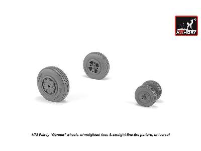 Fairey Gannet Early Type Wheels W/ Weighted Tires Of Straight Tire Pattern - zdjęcie 1