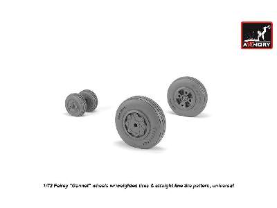 Fairey Gannet Early Type Wheels W/ Weighted Tires Of Straight Tire Pattern - zdjęcie 3