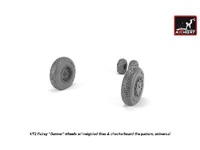 Fairey Gannet Late Type Wheels W/ Weighted Tires Of Checkerboard Tire Pattern - zdjęcie 4