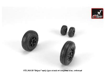 Jas-39 Gripen Wheels W/ Weighted Tires, Early - zdjęcie 1