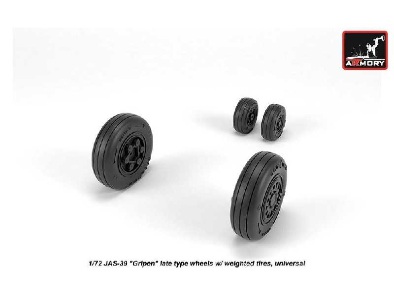 Jas-39 Gripen Wheels W/ Weighted Tires, Late - zdjęcie 1 Jas-39 Gripen Wheels W/ Weighted Tires, Late - zdjęcie 1