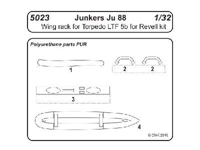 Junkers JU 88A  Wing rack for Torpedo LTF 5b 1/32 for Revell - zdjęcie 1
