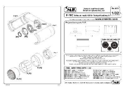 F-16C Exhaust nozzle GE 1/32 for Tamiya / Academy kit - zdjęcie 2