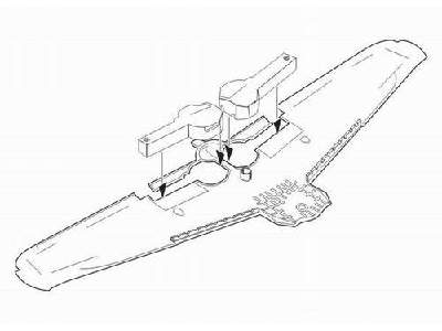 A6M5 Zero  Undercarriage bays set 1/32 for Tamiya kit - zdjęcie 1