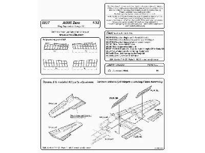 A6M5 Zero  Wing flaps set 1/32 for Tamiya kit - zdjęcie 2