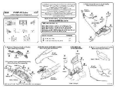 F-86F-40 Sabre  Undercarriage set 1/32 for Hasegawa - zdjęcie 2